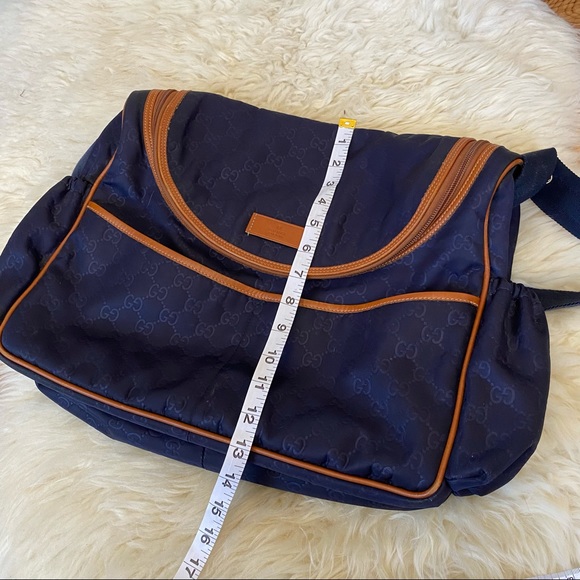 Gucci Guccissma Nylon Diaper Bag Navy Sheen Monogram - Picture 14 of 14